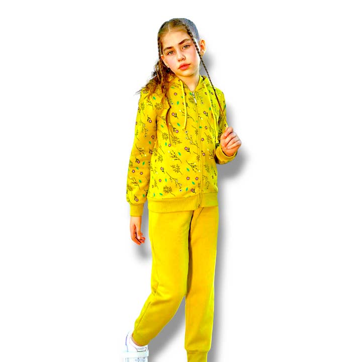 yellows Sunny Safari Kids' Sleepwear - Vibrant Yellow Cozy Set for wholesale on Faire