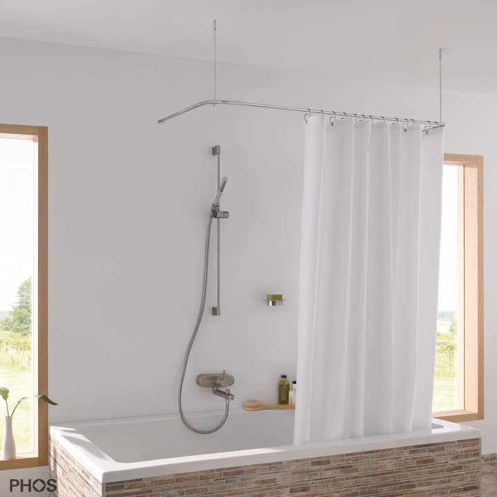 PHOS Design GmbH – wholesale Towel holder/hanger – U shape stainless steel bath tub shower curtain rods