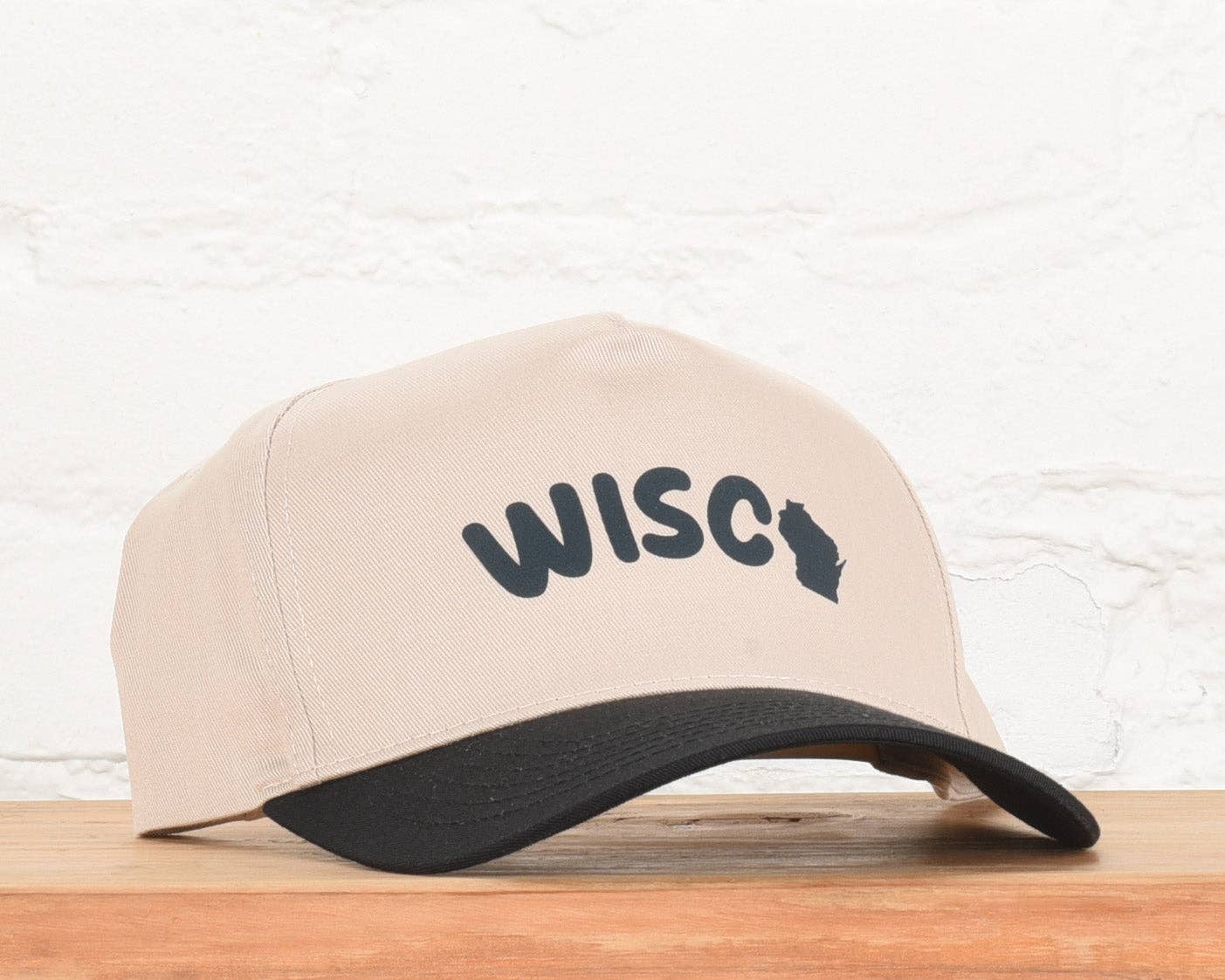  Khaki Black Wisconsin "Wisco" Two Tone Snapback for wholesale on Faire0
