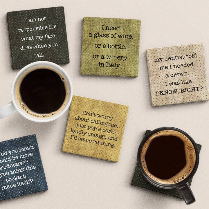 Paisley & Parsley - Wholesale Coasters - Asked for Directions - Marble Coaster2