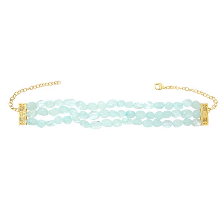 Choker Honiara Trippel Vattenblå för wholesale av ACUS