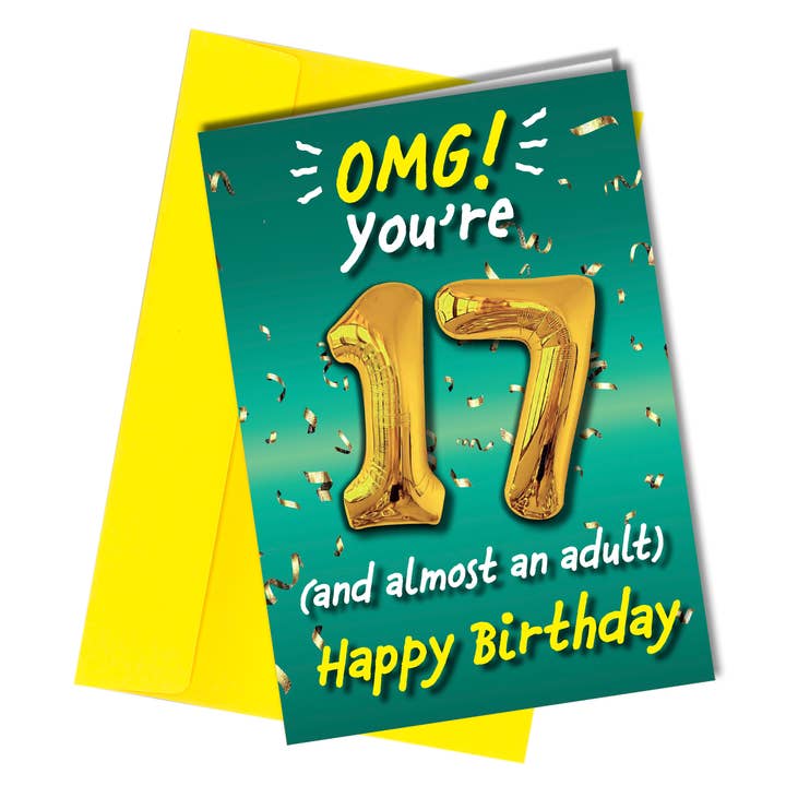 #330 17: e Födelsedagskort | OMG | Vad som helst | Tonåring för wholesale av Close to the Bone Greeting Cards and Gifts