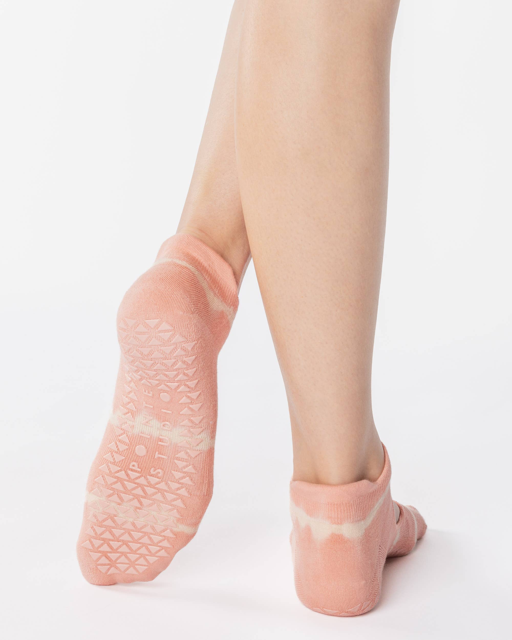 Pointe Studio - Wholesale Socks - Women's - Women's Shibori Strap Grip Sock– No Slip Cotton Blend for Pilates & Barre3