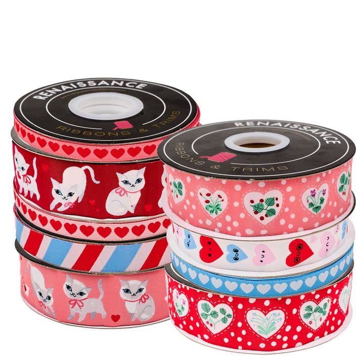 Funny Valentine - Complete Collection Bundle - by Lizzy House - (9) 15 Yard Spools for wholesale by Renaissance Ribbons