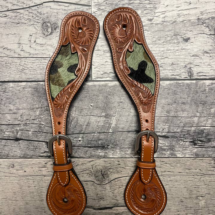 Camo Spur Straps for wholesale by Schulz Equine