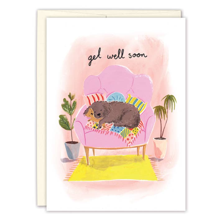 Biely & Shoaf - Wholesale Get Well Card - Cozy Dog Get Well Card