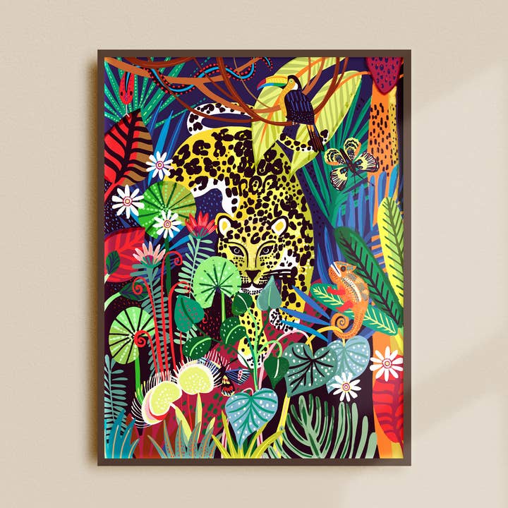 Anja Jane - Venta al por mayor Ilustración - Lámina Jaguar Mother0