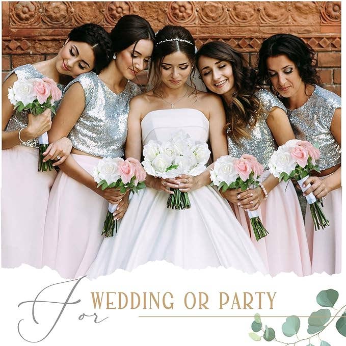 Crover - Wholesale Artificial Flowers - 18 Bunches Artificial Rose Bouquet4