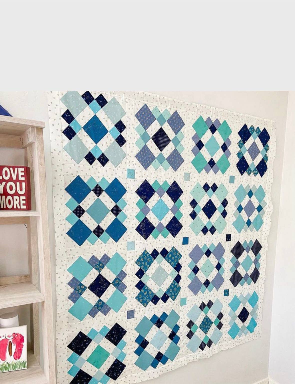 QuiltCakes - Wholesale Craft Sewing Kit - Gigi Square Quilt Pattern Printed 3