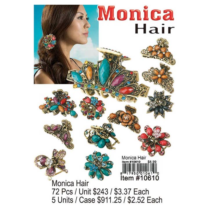 Puka Creations - Wholesale Hair Clip - Women's - Monica Hair