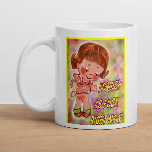 Little Mary Jane High AF Mug for wholesale by Mixtape Your Life