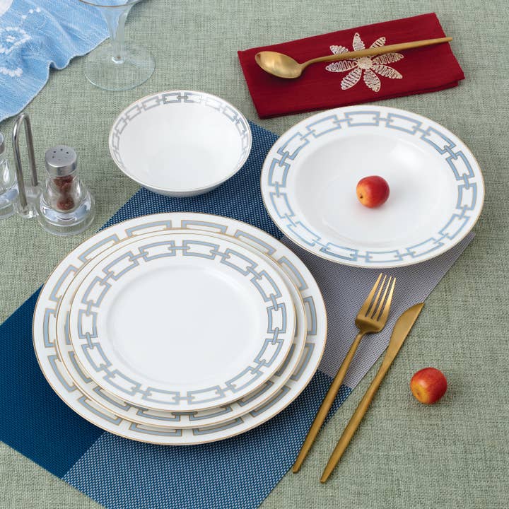 Gifts Plus - Wholesale Dinnerware Set - "Abbey Light Blue"-20B4
