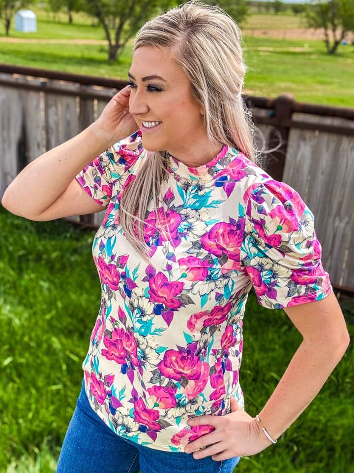 Sterling Kreek - Wholesale Blouse - Women's - Life Is A Flower Top