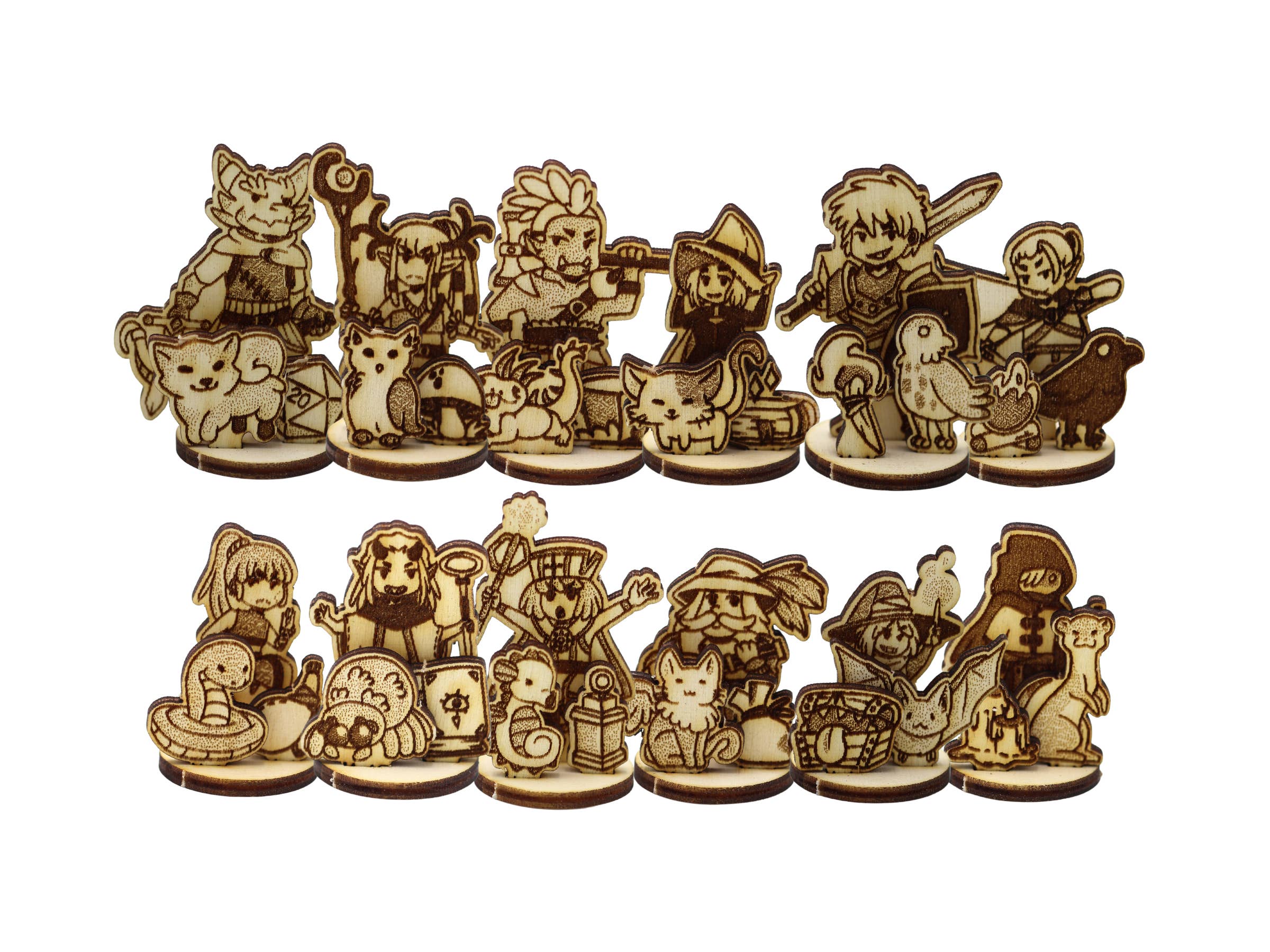 CorvidArts - Wholesale Board Game - Heros Tabletop Miniatures (Set of 12)