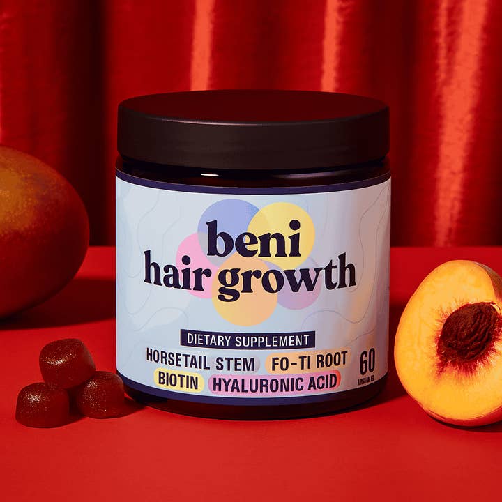Beni Gummies pour la Croissance des Cheveux – 60 Comprimés - Végans & Non-OGM pour la vente par beni
