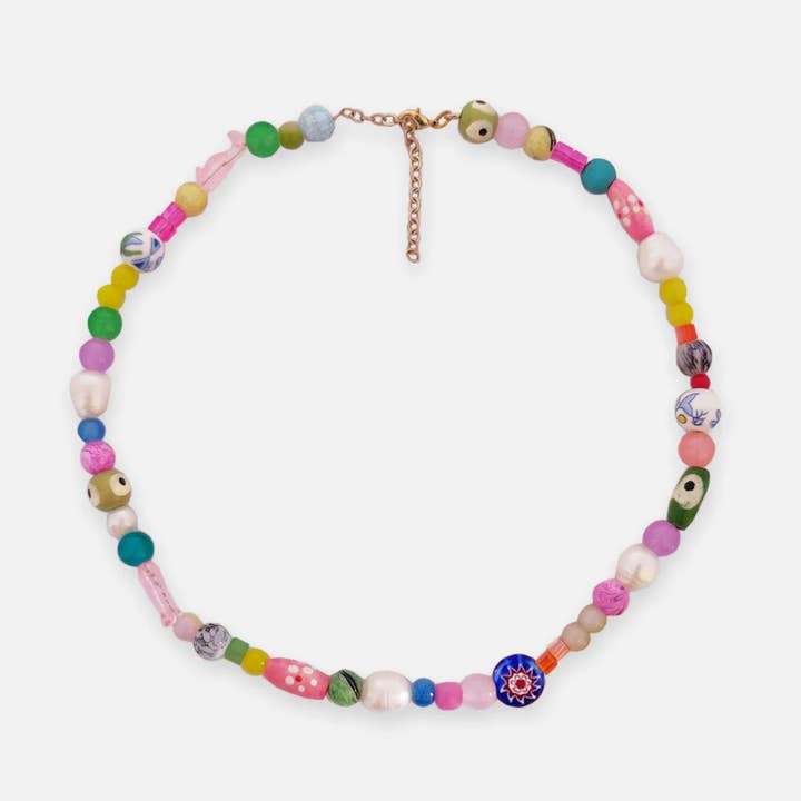 Collana Rue con perle d'acqua dolce colorate per la vendita all'ingrosso da parte di North North North