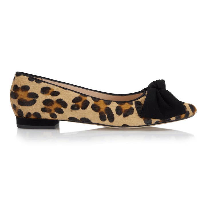 Bow Flat Shoe - Leopard Print for wholesale by Nicki Hoyne