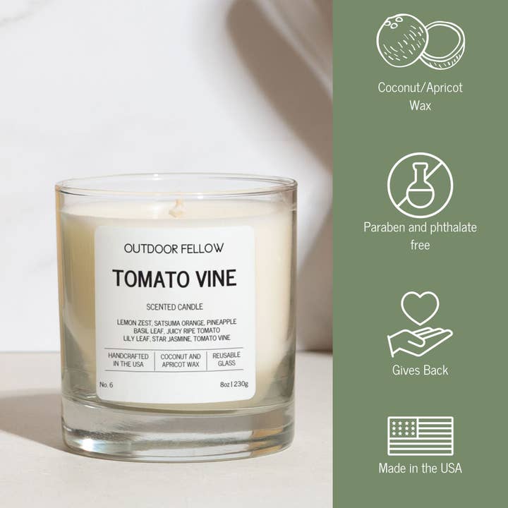 Outdoor Fellow - Wholesale Jar/Filled Candle - Tomato Vine Scented Candle6