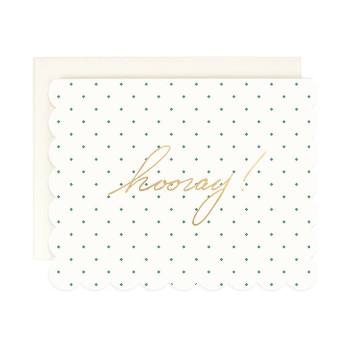 Hooray Diamond Dot Greeting Card for wholesale by Amy Heitman