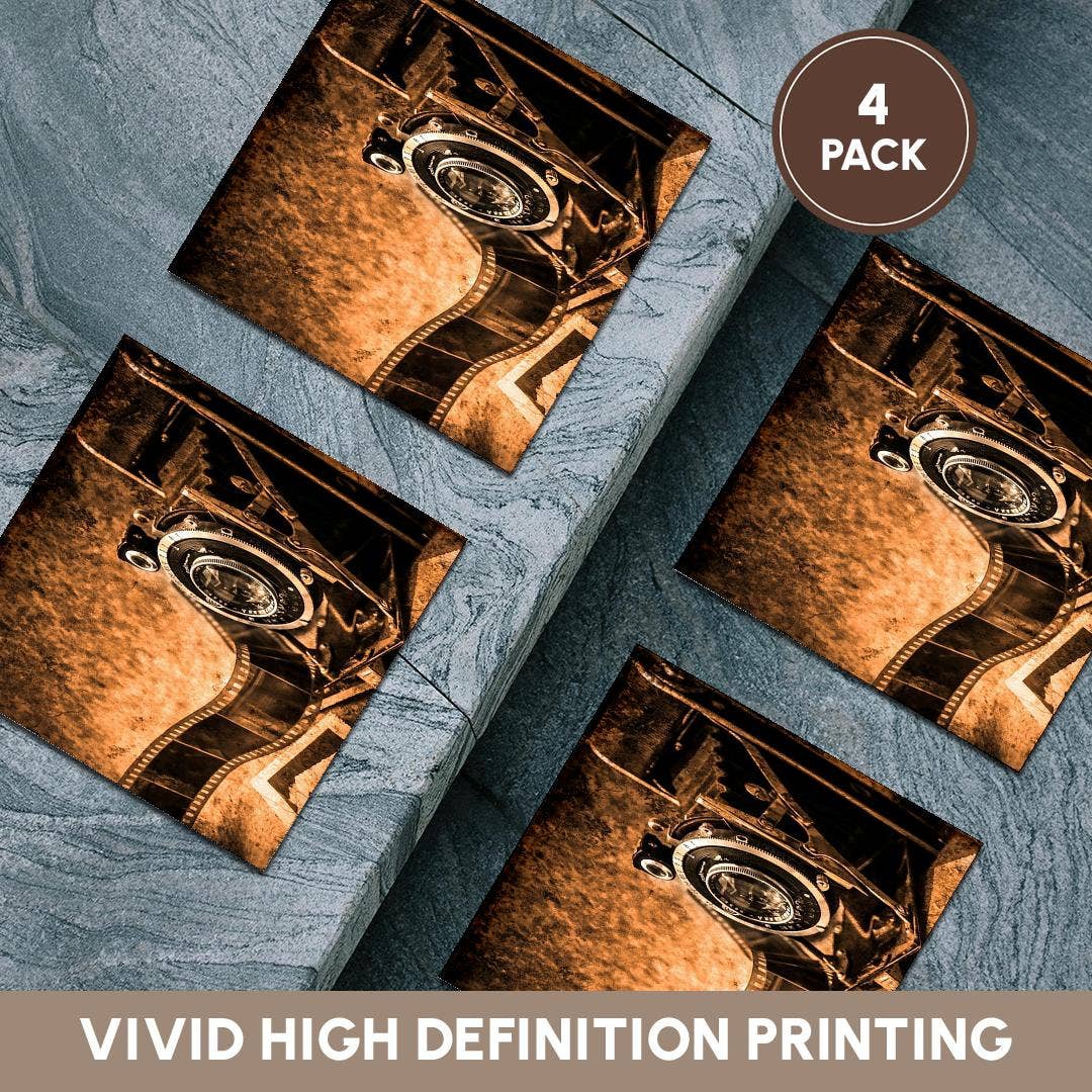 3dRose - Wholesale Coasters - 3dRose, Image of Old Grungy Film Camera, Coaster5