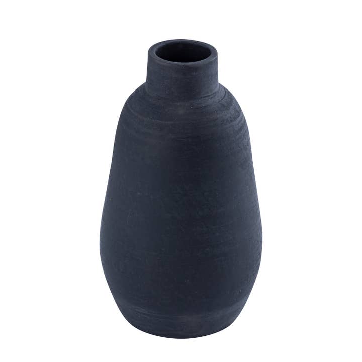 Black Terracota Bottle Vase for wholesale by BIDKhome