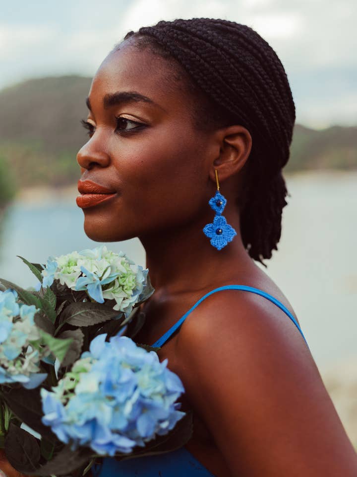 La Hortensia Earrings for wholesale by Annabelle Hardie