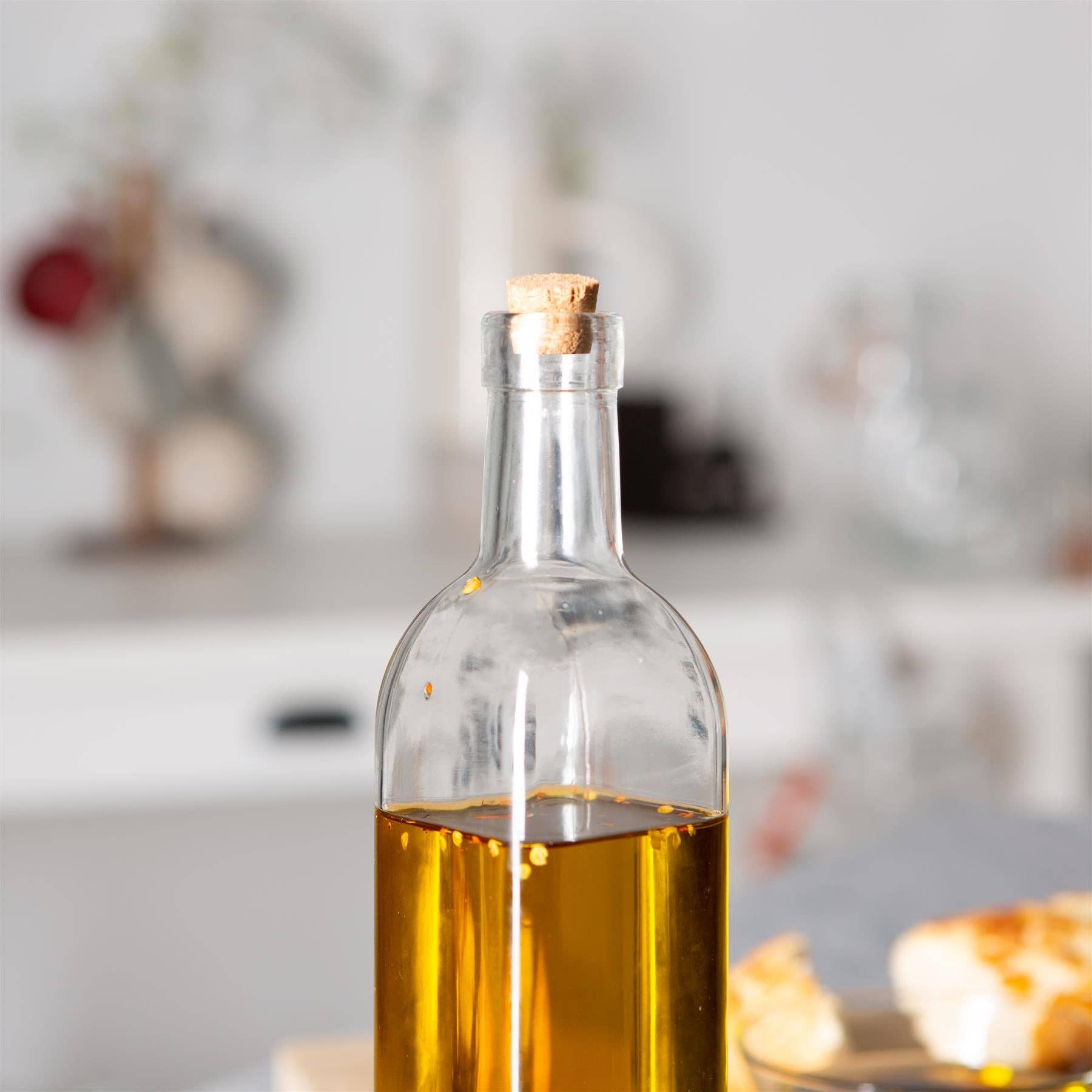 Rinkit Ltd - Wholesale Oil/Vinegar Dispenser - Argon Tableware Olive Oil Pourer Bottle Cork Lid - 500ml2