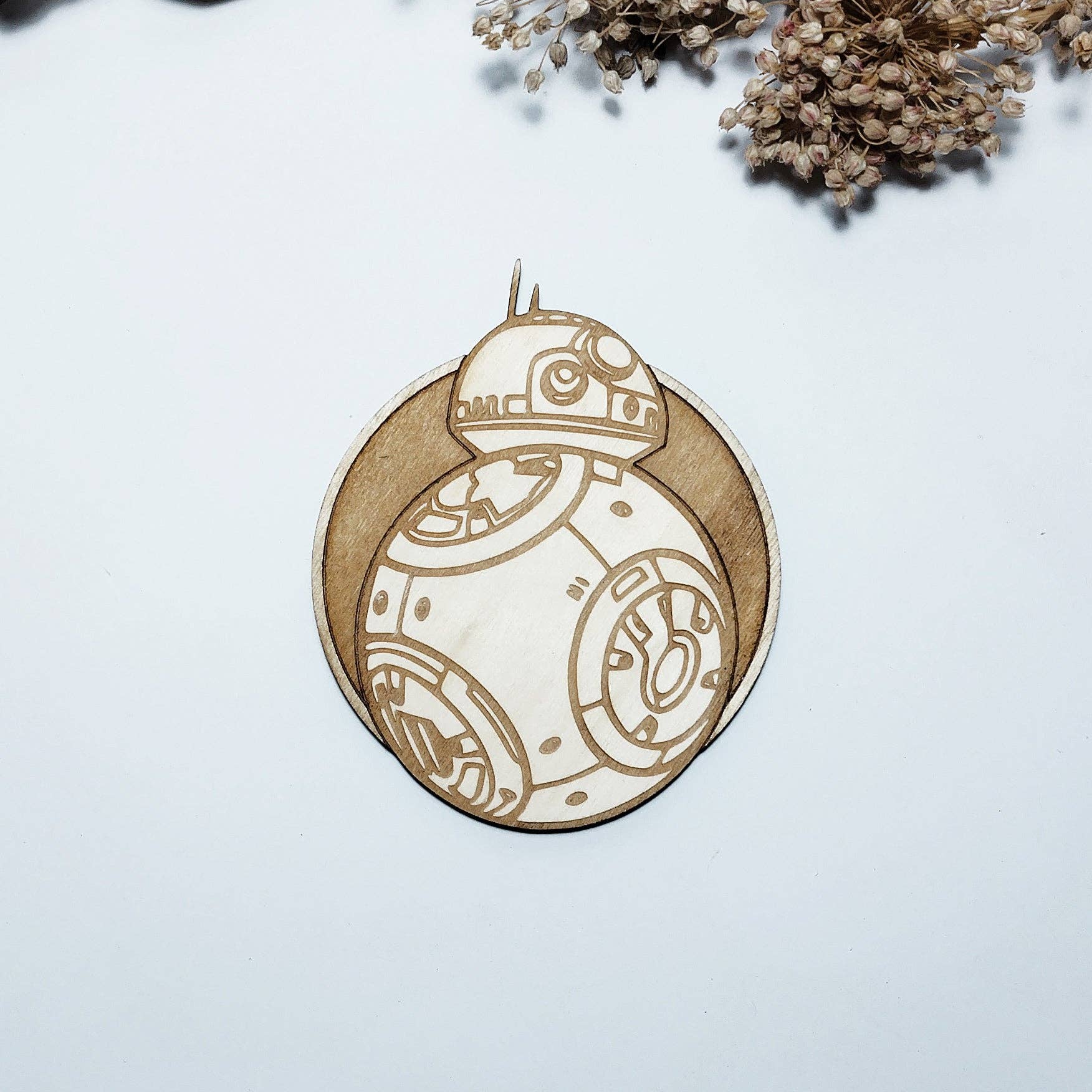 Studio Rima - Vente Sous-verre - Ensemble de 8 dessous de verre en bois Star Wars - Cadeau geek - Baby Yoda8