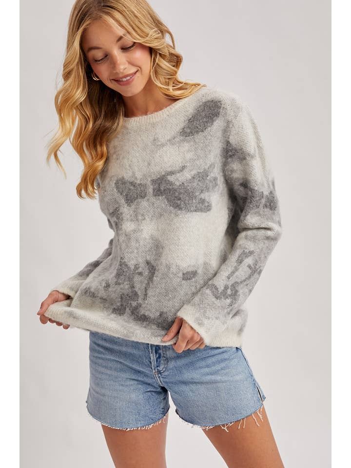 Peace Love Line – Engroshandel Pullover - Dame – PL9026 - BATIK-FUZZY STRIKTRØJE PULLOVER9