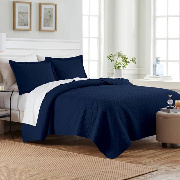 Bed Bath Fashions - Wholesale Bedding Set - Dan River 3 Piece Basket Pinsonic Quilt Set5