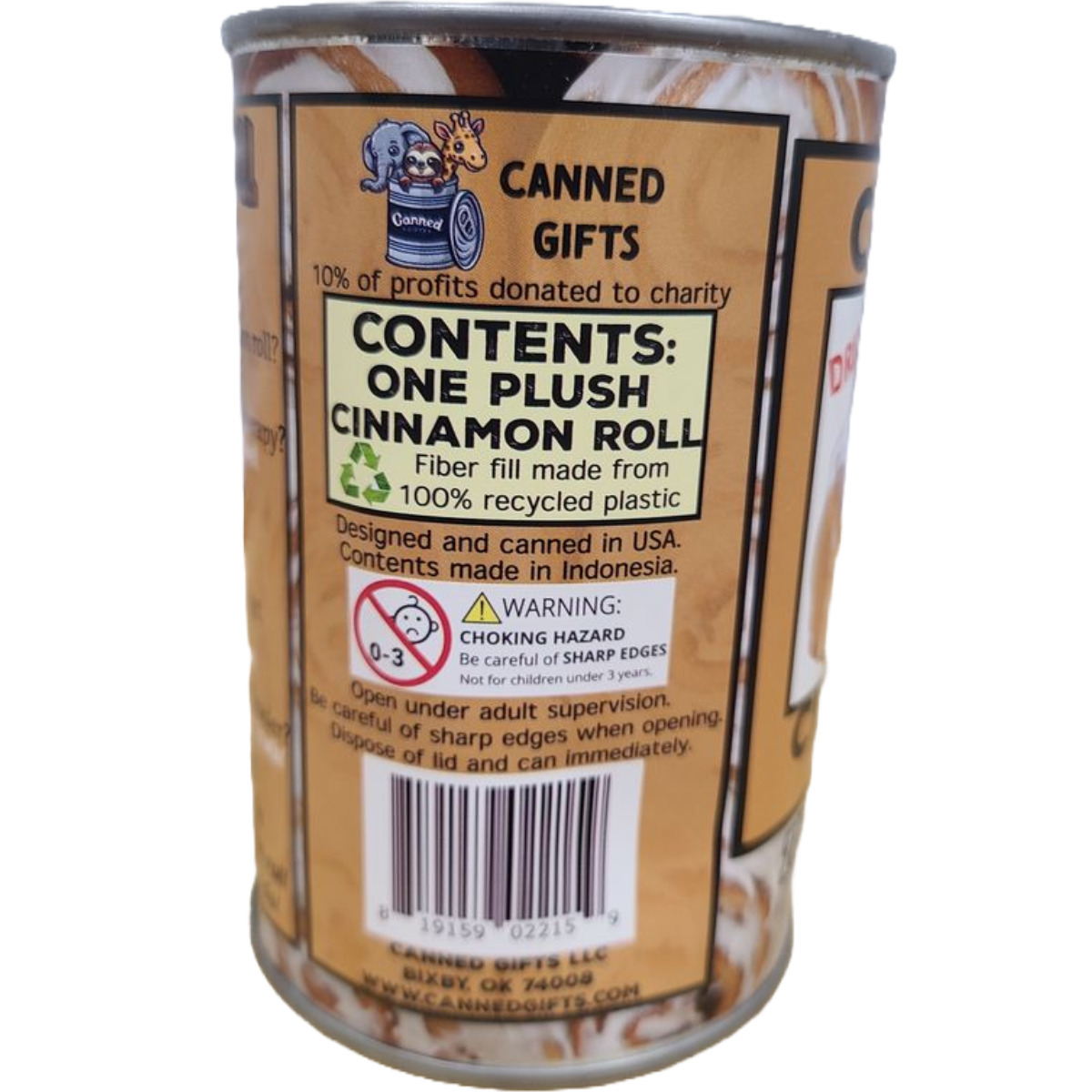 Canned Gifts - Wholesale Stuffed/Plush Toy - Kids & Baby - Canned Cinnamon Roll | Baking Plush in a Can w/Funny Jokes5