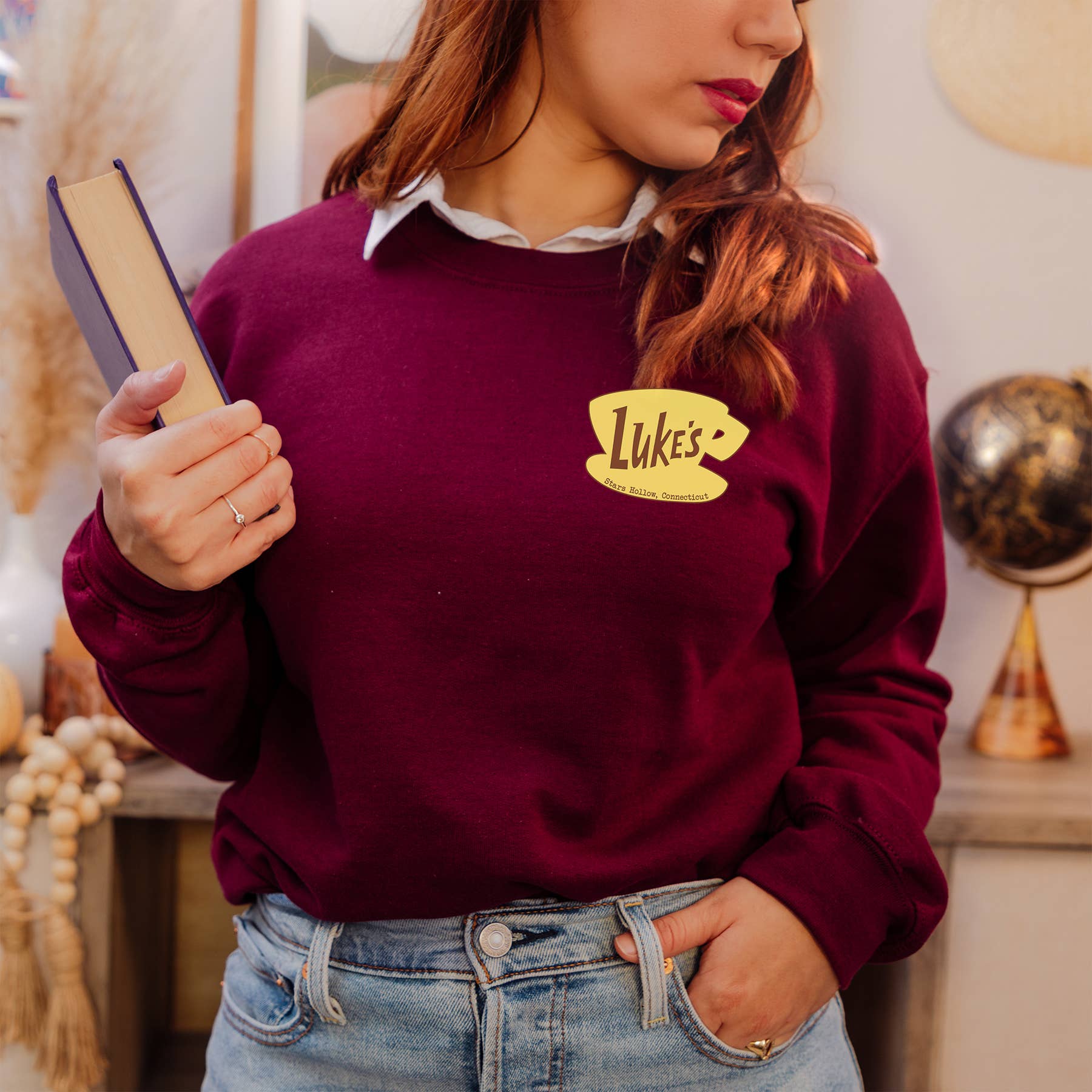 Painted Lavender - Wholesale Graphic Sweatshirt - Women's - Luke's Diner Crewneck Sweatshirt0