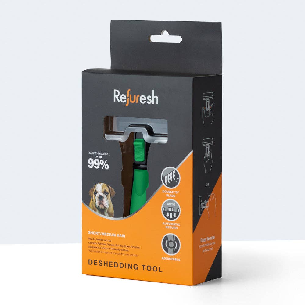 Refuresh - Vente Outil de toilettage – chien - Outil de démêlage pour poils courts à mi-longs, taille moyenne11