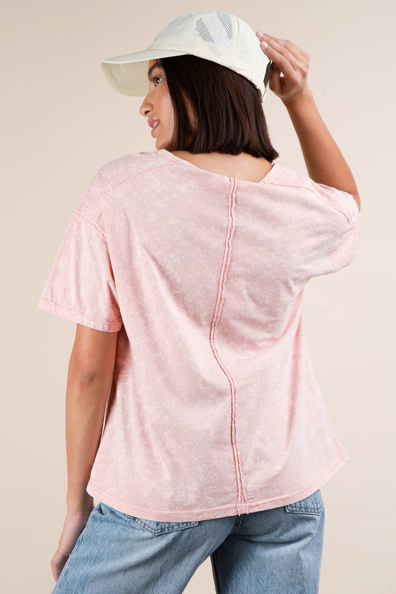 VERY J - Wholesale Knit Top - Women's - NT11108-Mineral Washed Knit Top with Pocket28