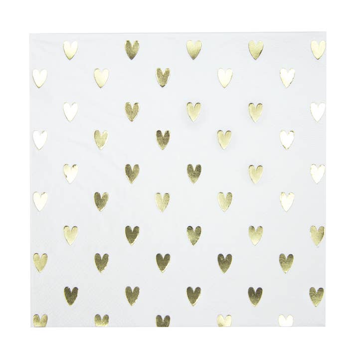 Tim&Puce Factory - Wholesale Disposable Napkin - GOLDEN HEART NAPKINS X 160