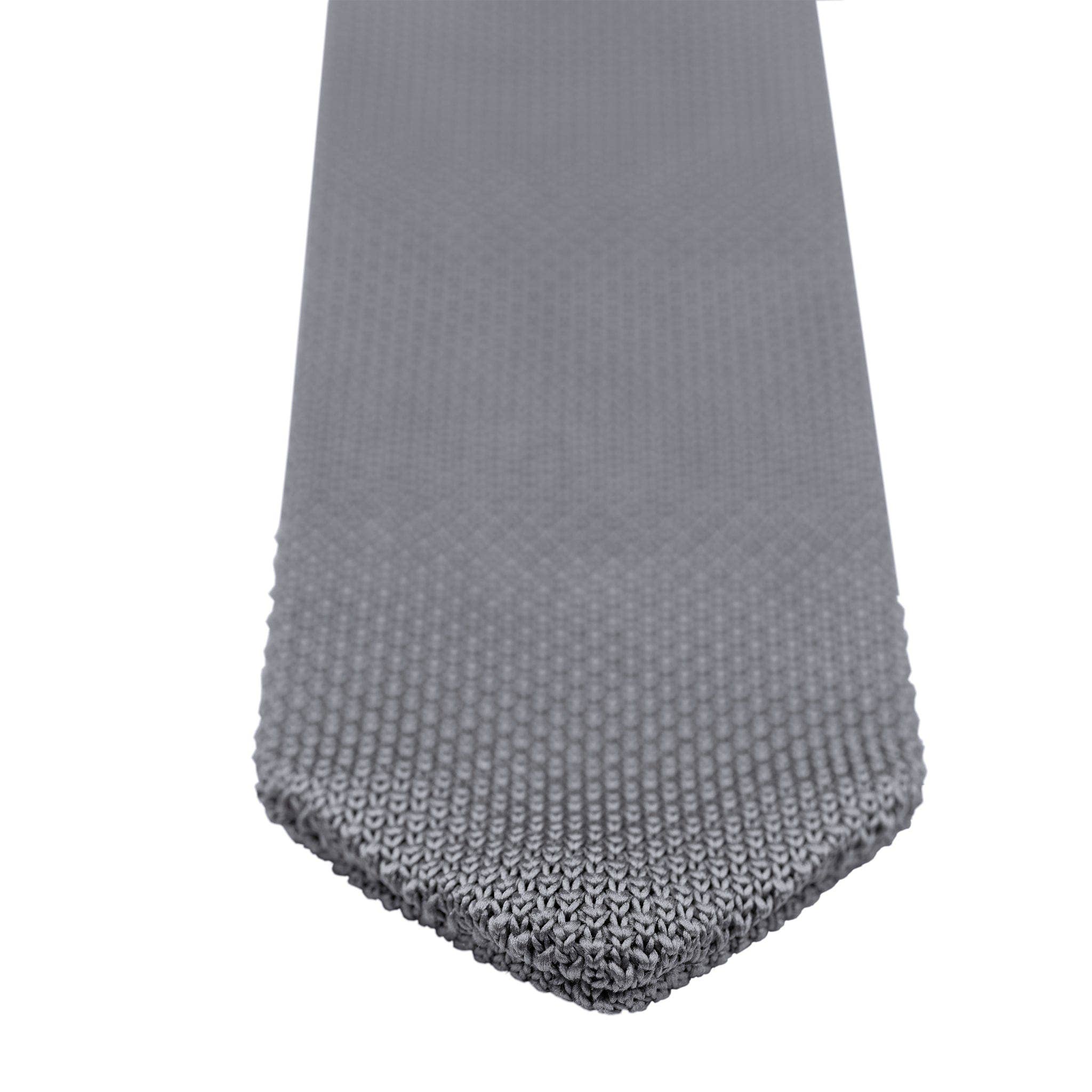 Stone grey knitted tie for wholesale on Faire2