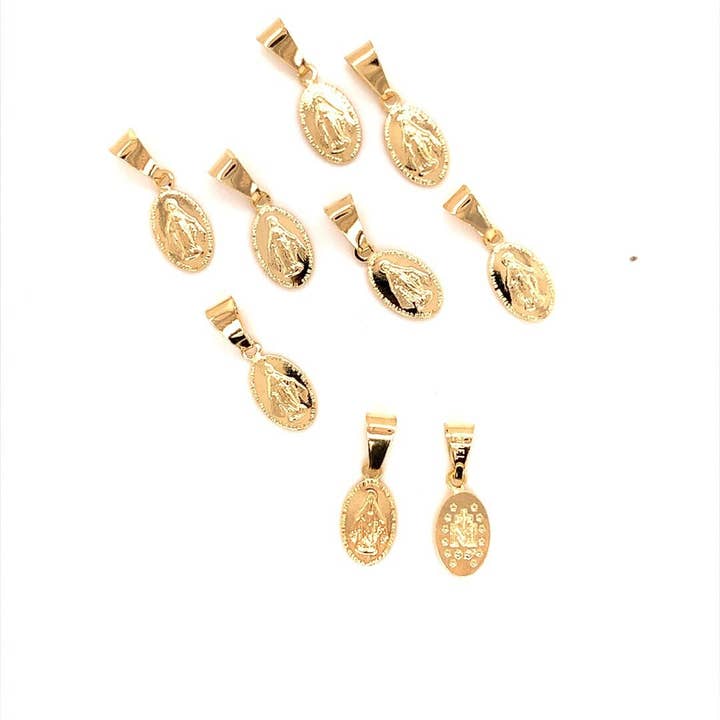 The Bead Bazaar - Wholesale Individual charm/pendant - Gold Filled Miraculous Medal, Virgin Mary Pendant, Saint Pendants, Religious Charms, Blessed Mother, Religious Medals, Spiritual Jewelry, Christian8
