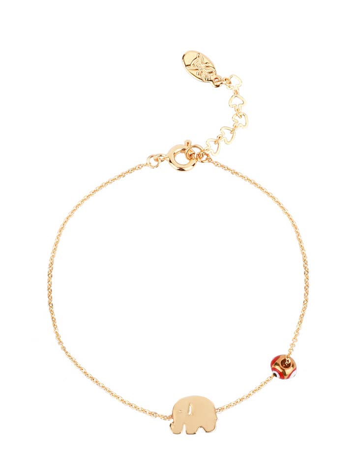 Tiny Elephant — Delicato braccialetto a catena con perlina Evil Eye per la vendita all'ingrosso da parte di Atelier Petites Pierres