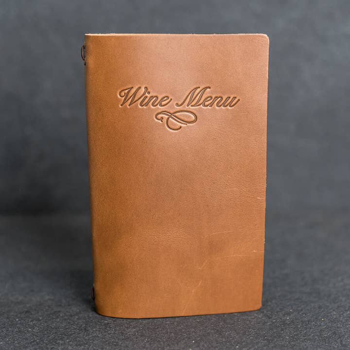 Leather Menu Cover with Elastic Band - Soft Cover for wholesale by Ox & Pine