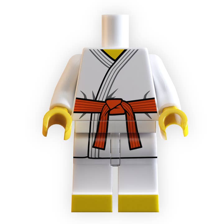 Corps de Minifig Karaté Ceinture Orange pour la vente par B3 Customs