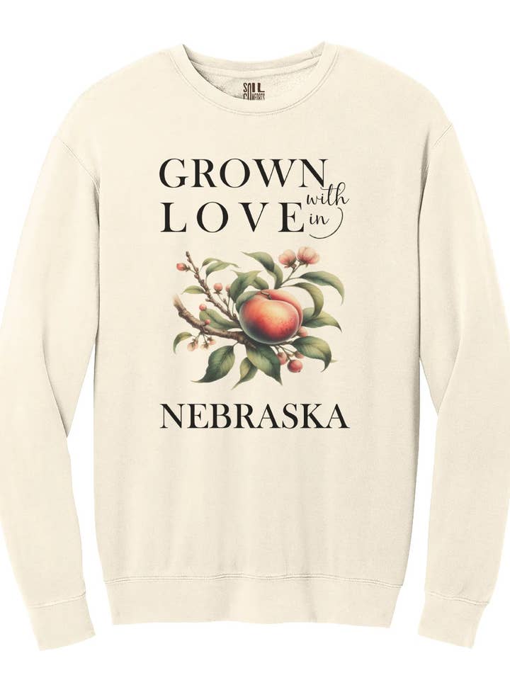 Sweat-shirt Nebraska Pêches pour la vente par Soil Comforts