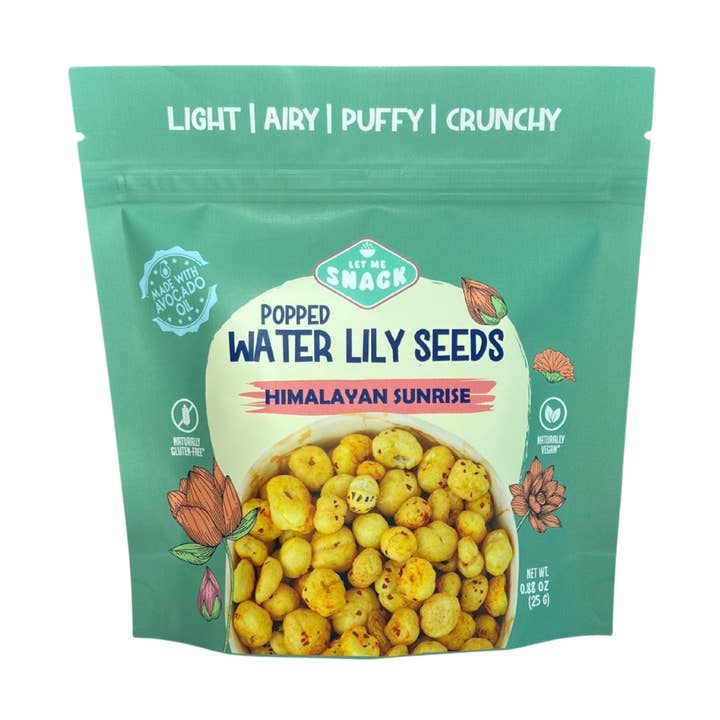 Himalayan Sunrise - Popped Water Lily Seeds - Turmeric for wholesale by Let Me Snack LLC