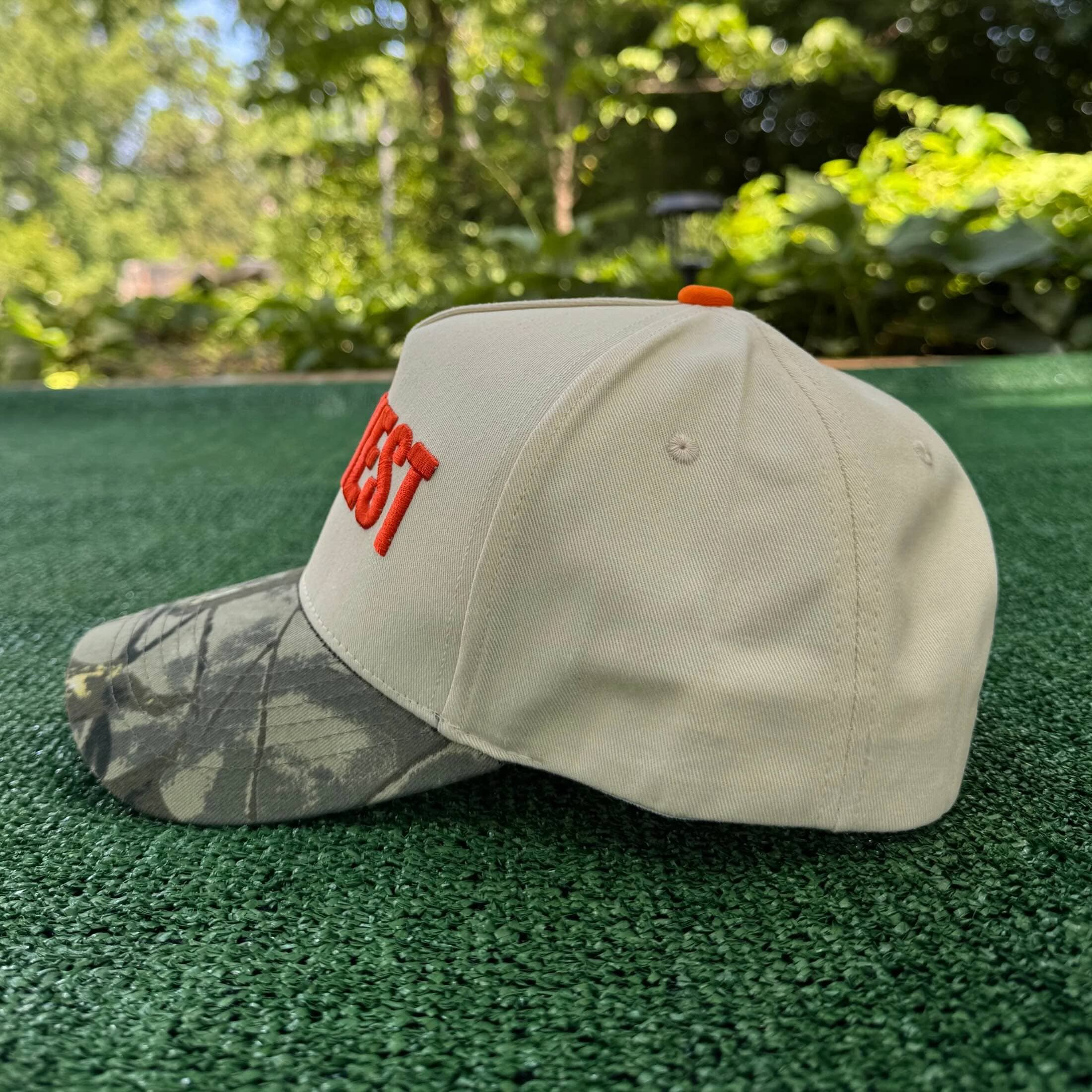 Citizen Row - Venta al por mayor Gorra trucker - Mujer - Gorra Trucker Camo del Medio Oeste (Bordado Naranja Quemado)3