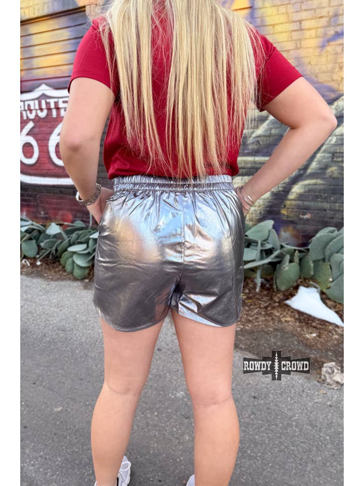Rowdy Crowd Clothing - Wholesale Shorts - Women's - Marfa Metallic Shorts6