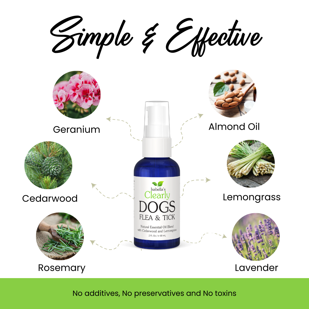 Isabella's Clearly - Wholesale Pet Spray - Dog - FLEA and TICK Essential Oil Blend for Dogs4