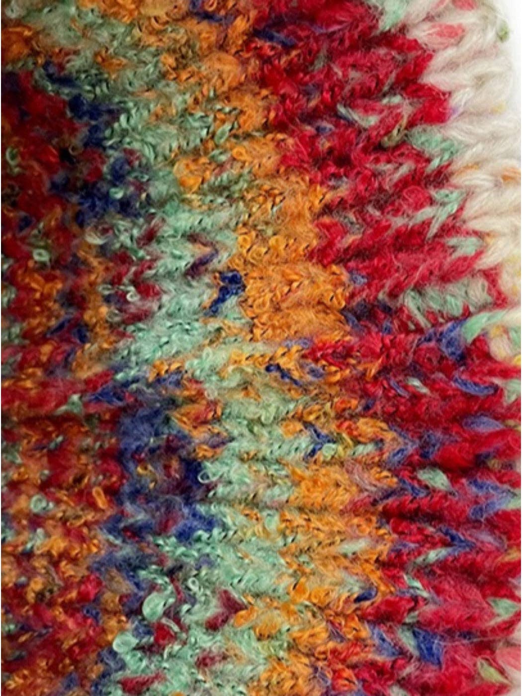 Funkyrel® Atzbranding Limited - Venta al por mayor Gorro de lana - Mujer - Haila - Gorro de Punto Vintage Colorido y Cálido con Borla4