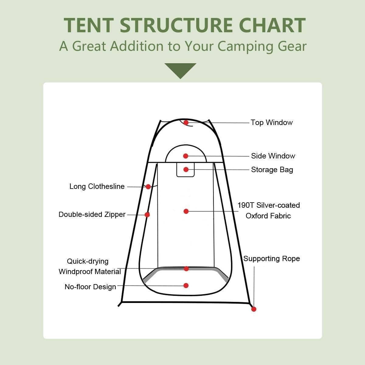 VIGOR - Wholesale Tent - Privacy Tent Portable Changing Room Shower Tent for Camping6