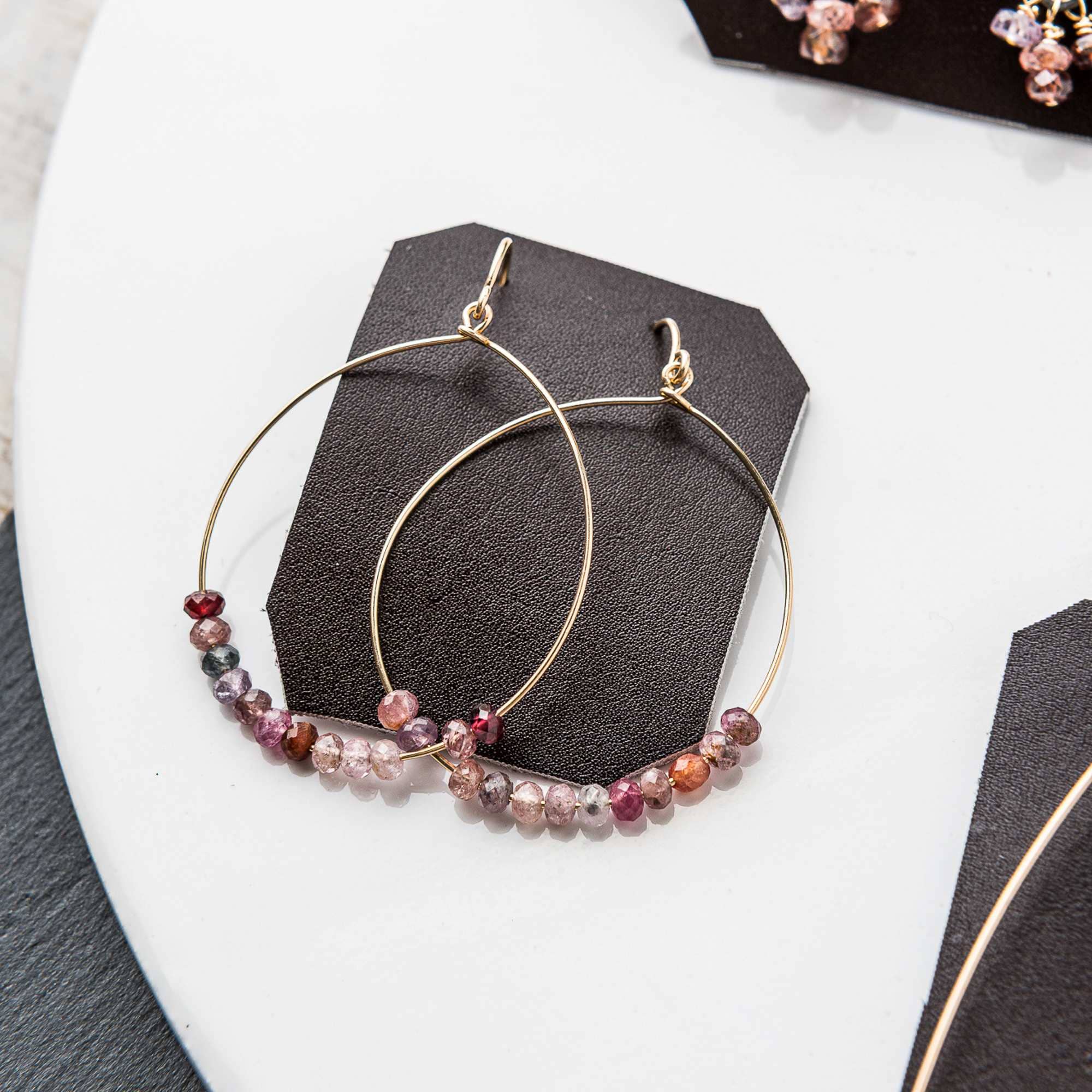 Original Hardware - Wholesale Dangle Earrings - Spinel Hoop Earrings