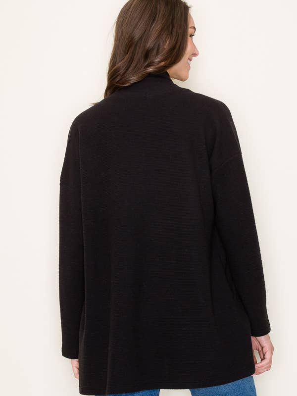 Tres Bien, Inc - Wholesale Cardigan - Women's - CLOUDY KNIT SHORT CARDIGAN WITH POCKETS