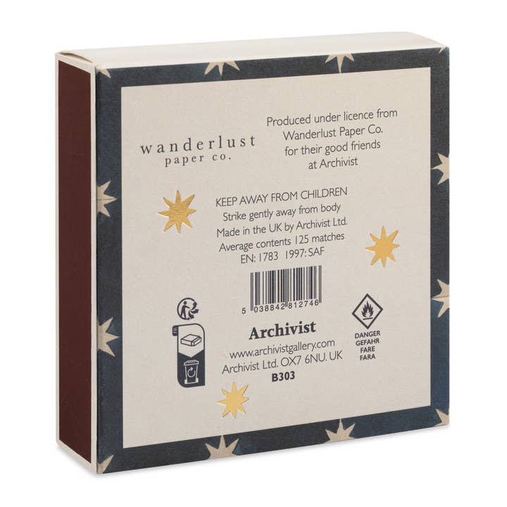 Archivist Gallery | United States & Canada - Wholesale Matches - Navy Star Tile by Wanderlust | Square - Safety Matches3